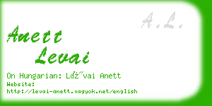 anett levai business card